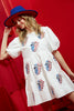 The Rolling Stones USA Flag Sequin Patch Dress