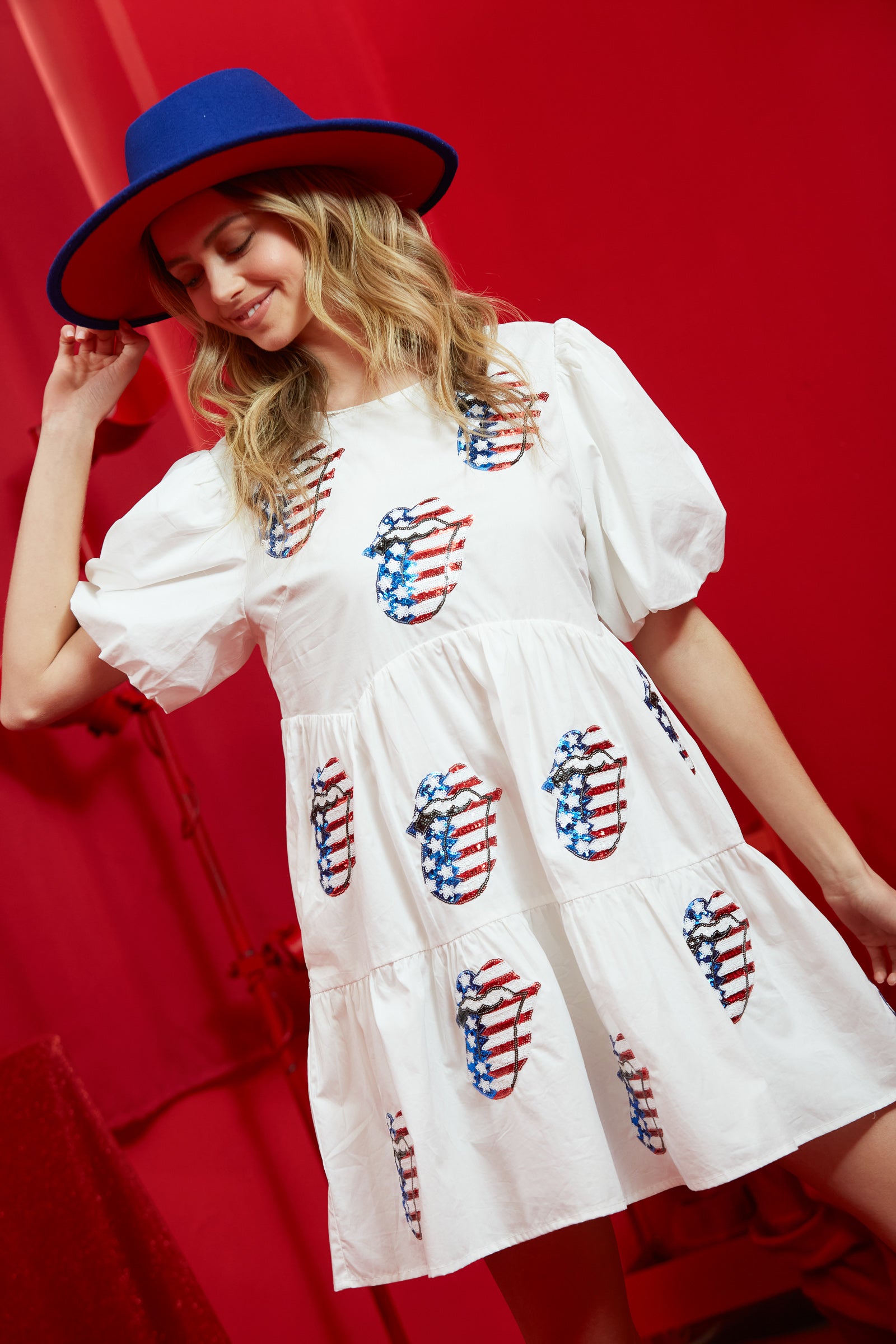 The Rolling Stones USA Flag Sequin Patch Dress