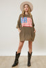 The Rolling Stones USA Flag Mini Tongue Graphic Print T-Shirt Dress