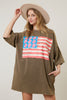 The Rolling Stones USA Flag Mini Tongue Graphic Print T-Shirt Dress