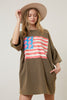 The Rolling Stones USA Flag Mini Tongue Graphic Print T-Shirt Dress