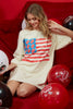 The Rolling Stones USA Flag Mini Tongue Graphic Print T-Shirt Dress