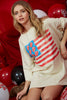 The Rolling Stones USA Flag Mini Tongue Graphic Print T-Shirt Dress