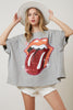 The Rolling Stones Sequin Patch Tongue Tee