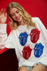 The Rolling Stones Chenille Patch Long Sleeve Tee