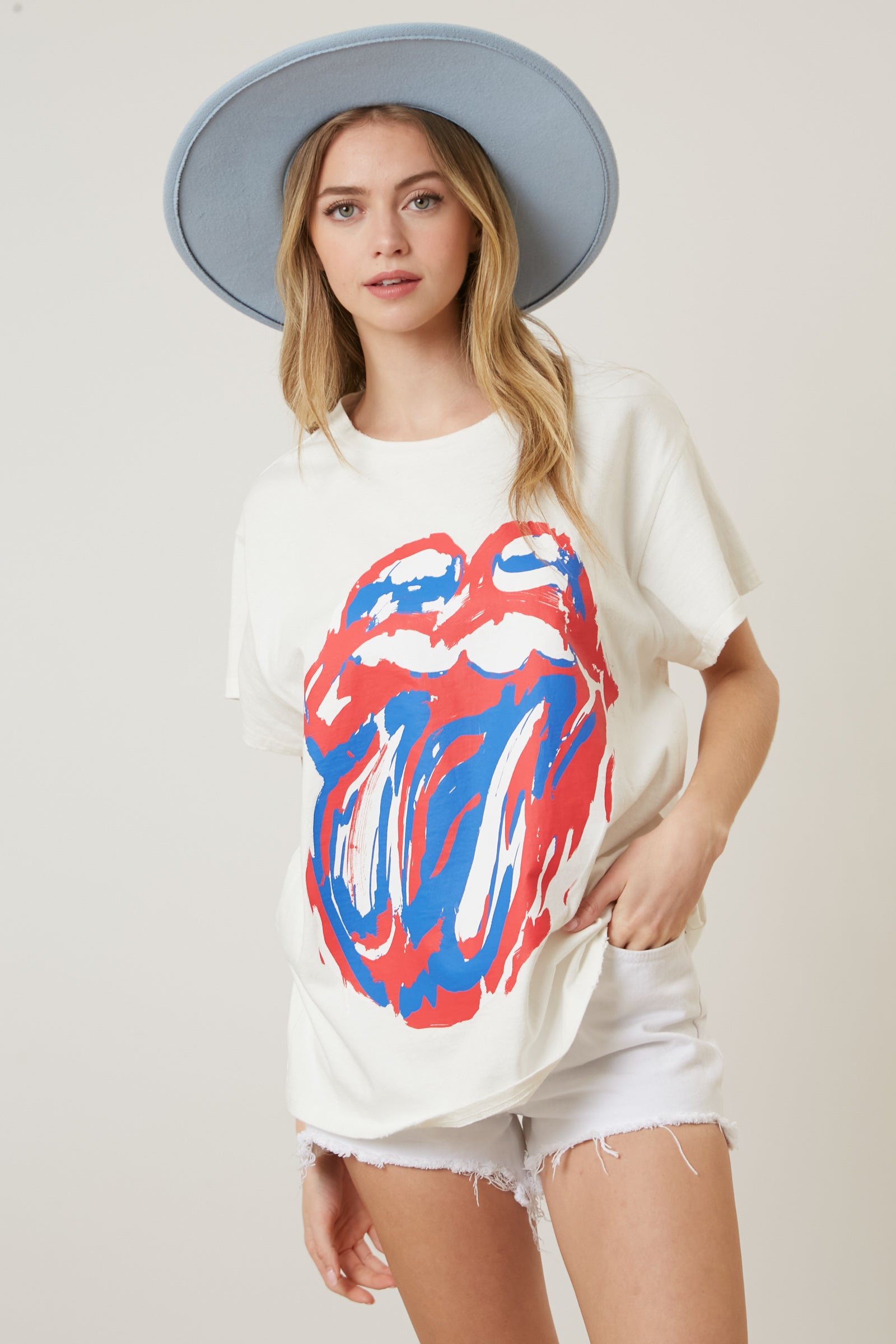 The Rolling Stones Painted Tongue Graphic Tee