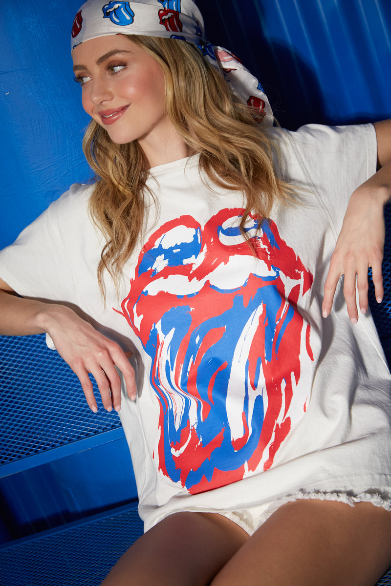 The Rolling Stones Painted Tongue Graphic Tee