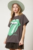 The Rolling Stones Green Tongue Graphic Tee