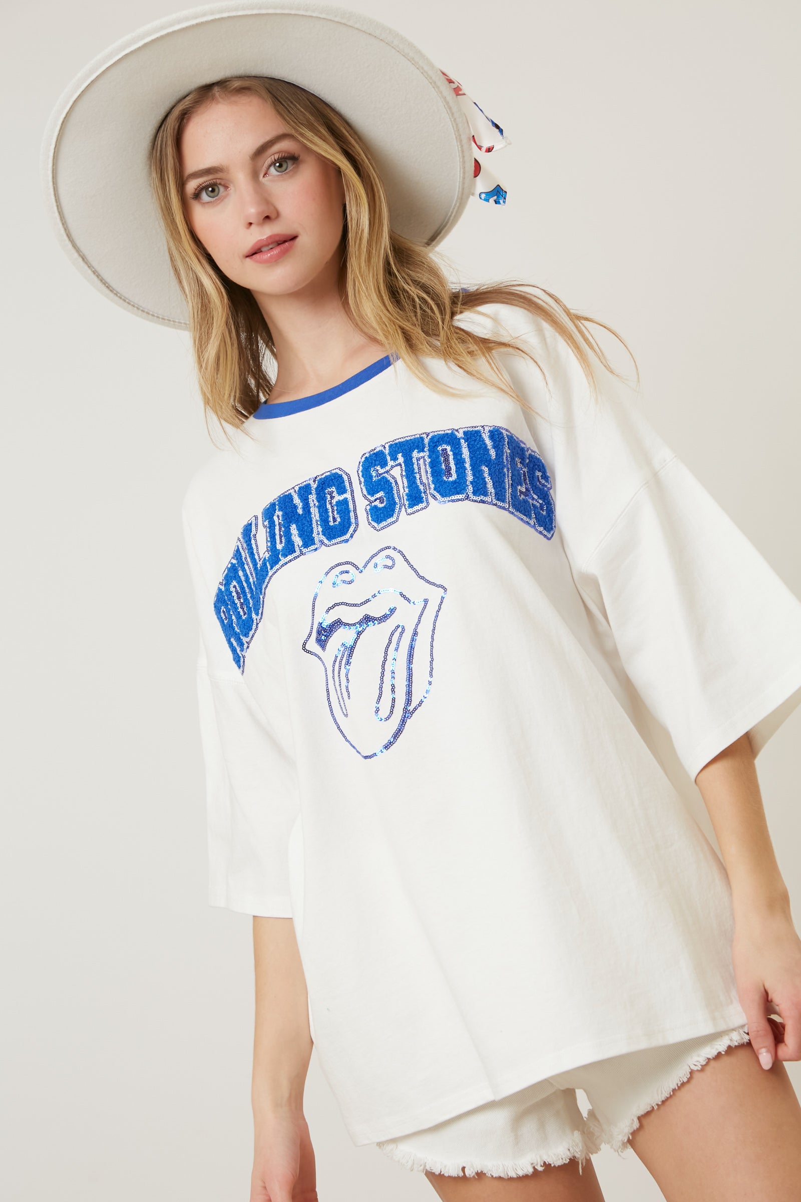 The Rolling Stones Chenille Logo Outline Tee