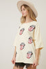 The Rolling Stones Sequin Multi-Patch Checkered Tongue Graphic Tee