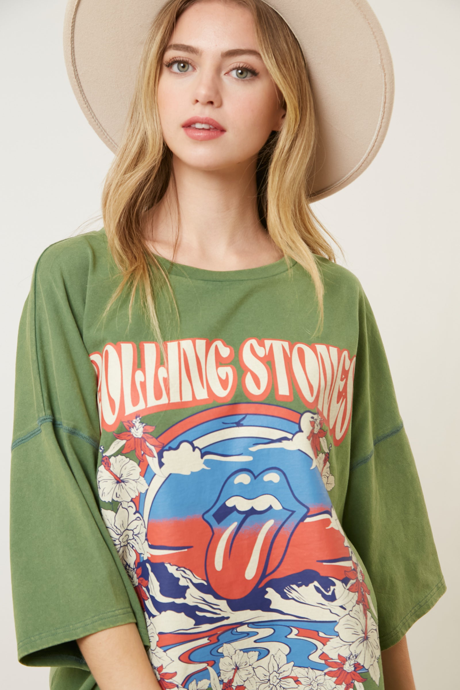 The Rolling Stones Sunset Waves Tongue Graphic Tee