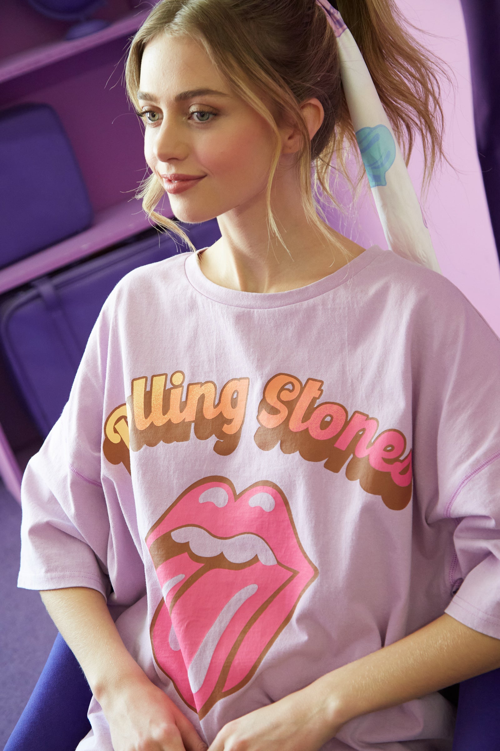 The Rolling Stones Gradient Tongue Graphic Tee