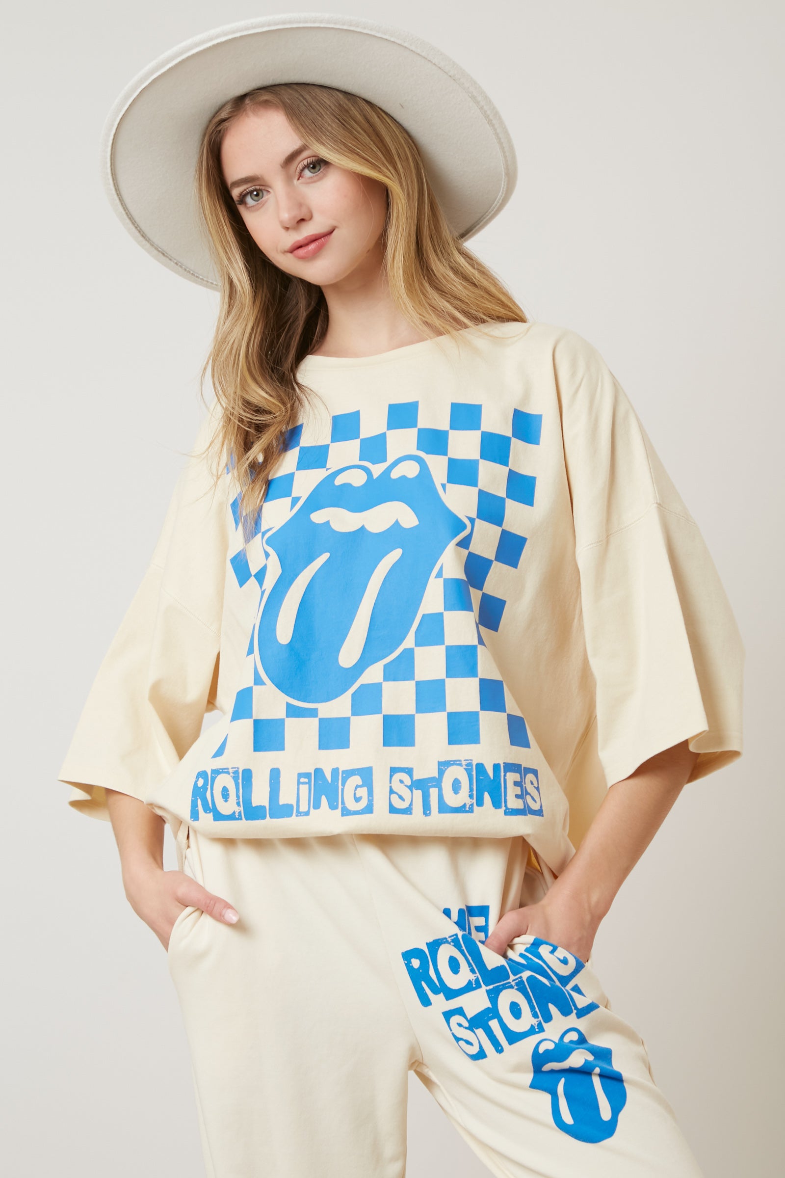 The Rolling Stones Checkered Tongue Graphic Tee