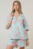 The Rolling Stones Allover Graphic Tongue Pajama Set