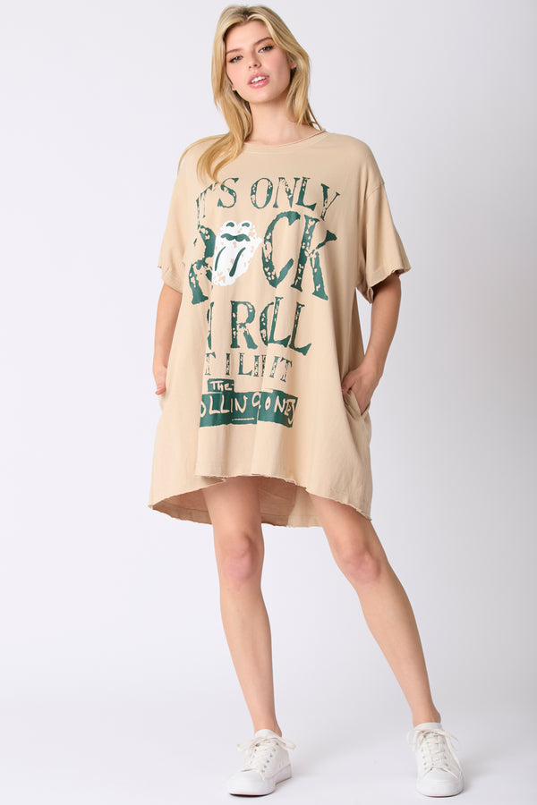 The Rolling Stones Its Only Rock and Roll T-Shirt Dress